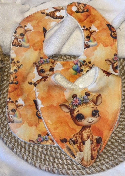 Coffret bavoir girafe