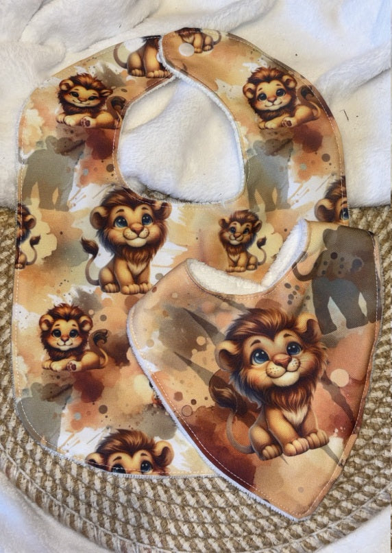 coffret bavoirs lion