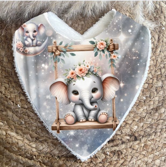 Bavoir bandana elephant