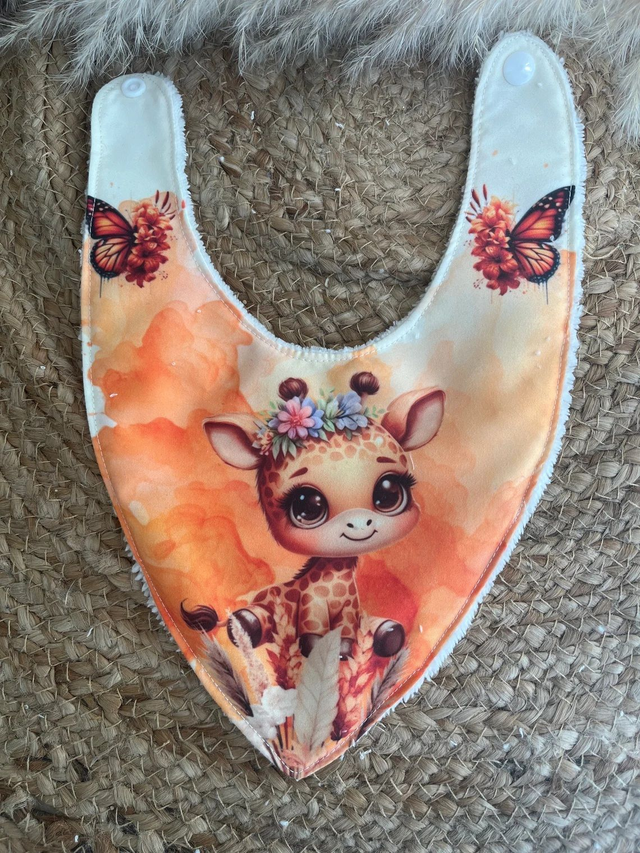 Bavoir bandana Girafe