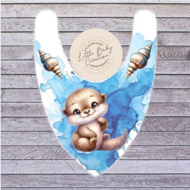 Bavoir bandana Loutre